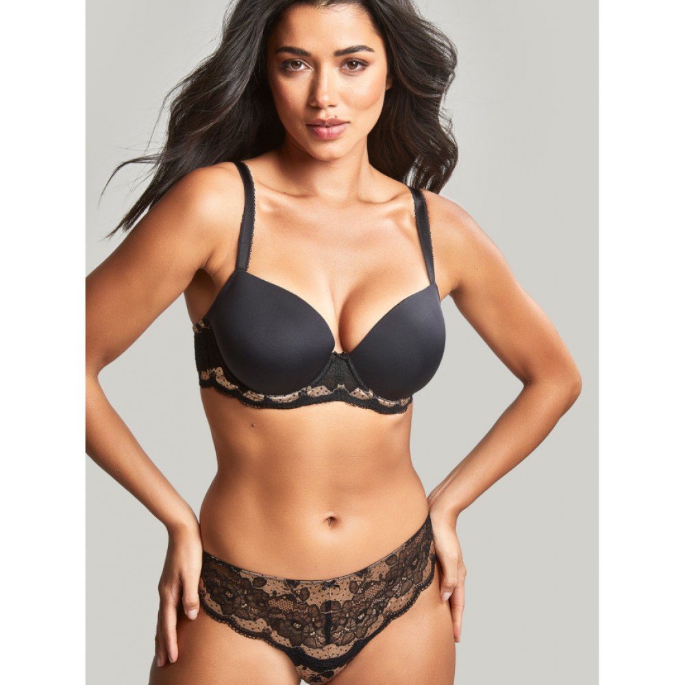 Σουτιέν για μεγάλο στήθος Panache Clara 7251 Moulded Sweetheart Bra, ΜΑΥΡΟ