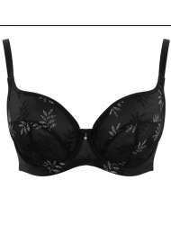 Panache Tango Luxe 9076 , Balconnet Bra, Σουτιέν για μεγάλο στήθος,  cup E, F, G, ΜΑΥΡΟ