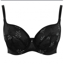 Panache Tango Luxe 9076 , Balconnet Bra, Σουτιέν για μεγάλο στήθος,  cup E, F, G, ΜΑΥΡΟ