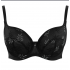 Panache Tango Luxe 9076 , Balconnet Bra, Σουτιέν για μεγάλο στήθος,  cup E, F, G, ΜΑΥΡΟ