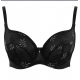 Panache Tango Luxe 9076 , Balconnet Bra, Σουτιέν για μεγάλο στήθος,  cup E, F, G, ΜΑΥΡΟ