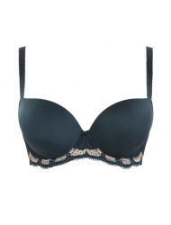 Σουτιέν για μεγάλο στήθος, Panache 7251 Clara Moulded Sweetheart Bra ΜΠΛΕ ΣΚΟΥΡΟ