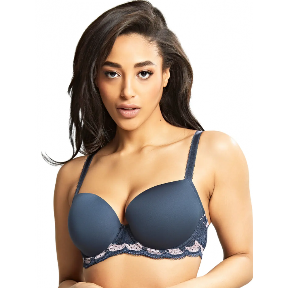 Σουτιέν για μεγάλο στήθος, Panache 7251 Clara Moulded Sweetheart Bra ΜΠΛΕ ΣΚΟΥΡΟ