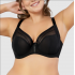 Parfait Lingerie P6062, Σουτιέν Plunge για  στήθος cup D, E, F με μπανέλα και διαφάνεια, ΜΑΥΡΟ