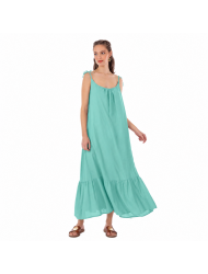 Platinum Fashion 22120-03, Γυναικείο Φόρεμα Μάξι με λεπτή τιράντα, ΒΕΡΑΜΑΝ