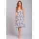 Rima-Beachwear 3129-01, Βαμβακερό Φόρεμα με  τιραντάκι, ΜΠΛΕ