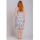 Rima-Beachwear 3129-01, Βαμβακερό Φόρεμα με  τιραντάκι, ΜΠΛΕ