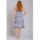 Rima-Beachwear 3129-02, Βαμβακερό Φόρεμα με  τιραντάκι, ΜΠΛΕ