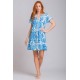 Rima-Beachwear 3131-01, Βαμβακερό Φόρεμα με σχέδιο, ΣΙΕΛ