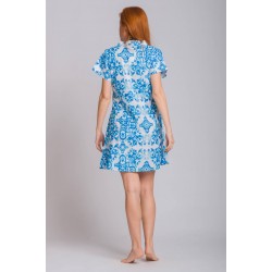 Rima-Beachwear 3131-01, Βαμβακερό Φόρεμα με σχέδιο, ΣΙΕΛ
