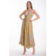 Rima-Beachwear 3507-03, Βαμβακερό Φόρεμα Boho Style με σφηγκοφωλιά, MULTI COLOR