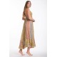 Rima-Beachwear 3507-03, Βαμβακερό Φόρεμα Boho Style με σφηγκοφωλιά, MULTI COLOR