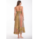Rima-Beachwear 3507-03, Βαμβακερό Φόρεμα Boho Style με σφηγκοφωλιά, MULTI COLOR