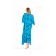 Rima-Beachwear 359-62, Μακρύ Καφτάνι Viscose Crincle με σχέδια, ΤΥΡΚΟΥΑΖ