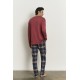 Promise H35073, Ανδρική Πυζάμα 3τμχ Interlock με Ζακέτα Fleece,   ΜΠΛΕ