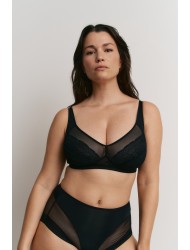 Promise W2021, Σουτιέν Δαντέλα  Bralette χωρίς μπανέλα, ΜΑΥΡΟ