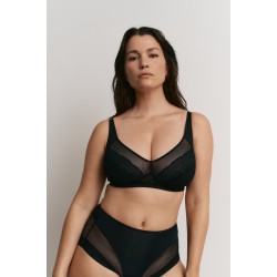 Promise W2021, Σουτιέν Δαντέλα  Bralette χωρίς μπανέλα, ΜΑΥΡΟ