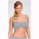 Στράπλες μαγιό για μεγάλο στήθος, Panache Anya Stripe SW0893, ΑΣΠΡΟΜΑΥΡΟ