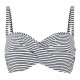 Στράπλες μαγιό για μεγάλο στήθος, Panache Anya Stripe SW0893, ΑΣΠΡΟΜΑΥΡΟ