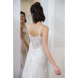 Σατέν Midi Νυχτικο Pen-ky Lingerie Veronique 16864 από φίνα δαντέλα, ΙΒΟΥΑΡ