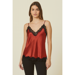 Σατέν Γυναικείο Τοπ Pen-ky Lingerie 56023, με δαντέλα ΚΕΡΑΜΙΔΙ