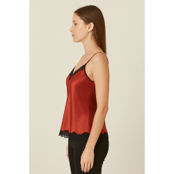 Σατέν Γυναικείο Τοπ Pen-ky Lingerie 56023, με δαντέλα ΚΕΡΑΜΙΔΙ