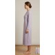 Pen-ky Lingerie 12953D2, Μακρύ Νυχτικό Βαμβάκι-Modal με δαντέλα, ΒΙΟΛΕΤΙ