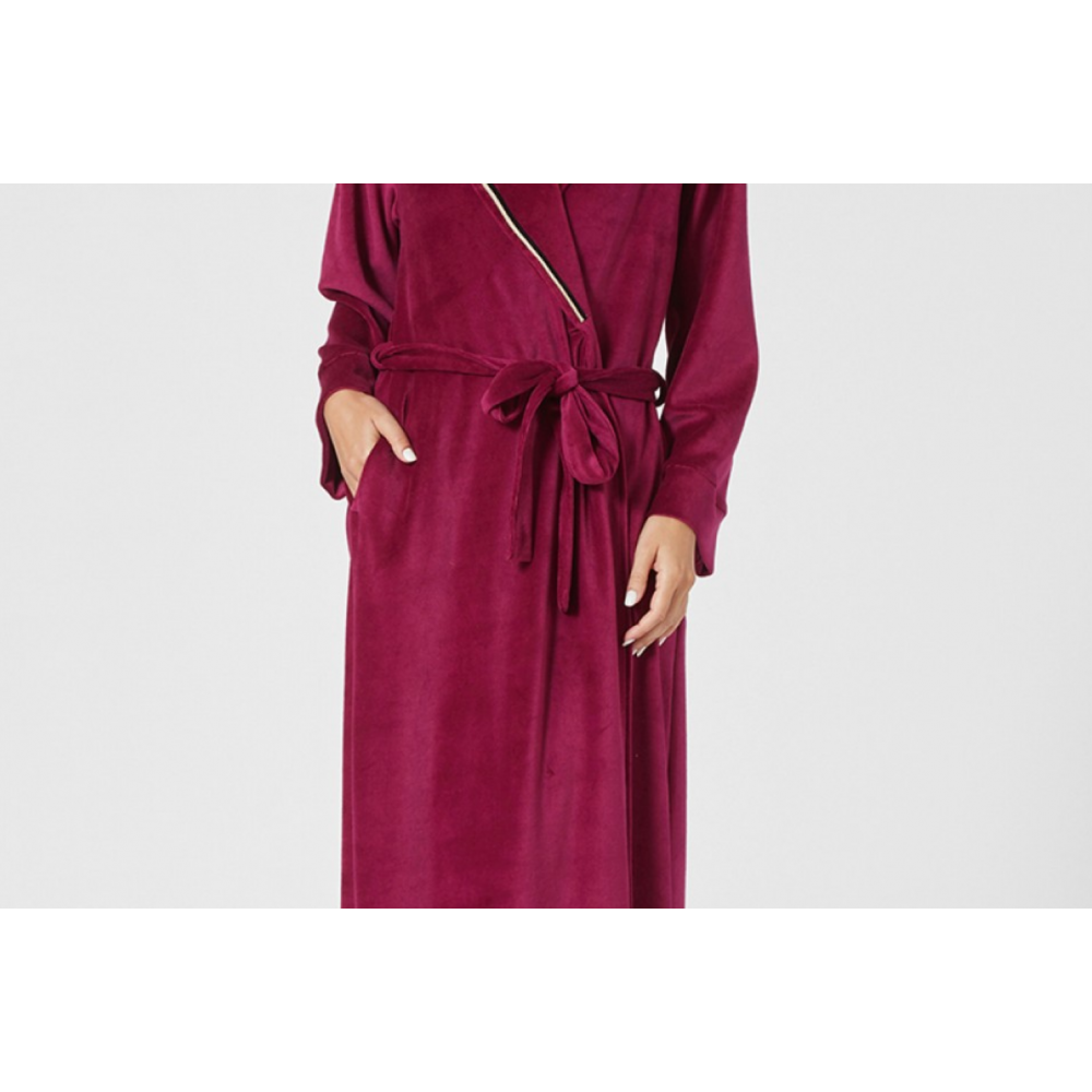 Pen-ky Lingerie 29995D5, Ρόμπα Μάξι Βελούδινη σταυρωτή με ζώνη, ΣΚΟΥΡΟ ΦΟΥΞΙΑ Pen-ky Lingerie 29995D5, Ρόμπα Μάξι Βελούδινη σταυρωτή με ζώνη, ΣΚΟΥΡΟ ΦΟΥΞΙΑ