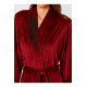 Pen-ky Lingerie 29997D5, Γυναικεία Βελούδινη Ρόμπα Μάξι Σταυρωτή,  ΜΠΟΡΝΤΟ