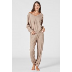 Pen-ky Lingerie 33921D5-109, Γυναικείο Homewear SET από απαλό ύφασμα τύπου κασμίρ, ΜΟΚΑ