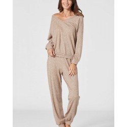 Pen-ky Lingerie 33921D5-109, Γυναικείο Homewear SET από απαλό ύφασμα τύπου κασμίρ, ΜΟΚΑ