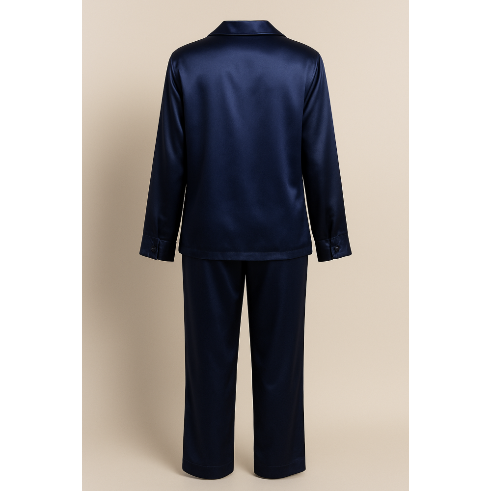 Σατέν Γυναικεία Πυζάμα Pen-ky Lingerie 36745 σε κλασική γραμμή ΜΠΛΕ ΣΚΟΥΡΟ