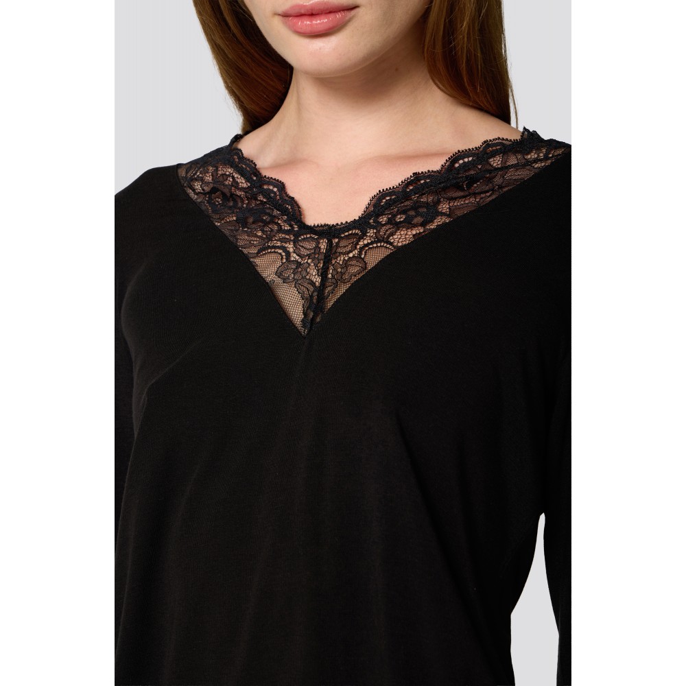 Pen-ky Lingerie 53681X6-95994X6, Γυναικείο Σετ Homewear σε συνδυασμό μαύρου και καρό παντελόνι