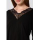 Pen-ky Lingerie 53681X6-95994X6, Γυναικείο Σετ Homewear σε συνδυασμό μαύρου και καρό παντελόνι