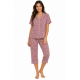 Γυναικεία Πυζάμα Πολυτελείας Pen-ky Lingerie Seniorita 35746C3-245, ΡΟΖ ΦΛΟΡΑΛ