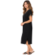 Pen-ky Lingerie 65331C3 CARMINA, Γυναικείο Καλοκαιρινό  Φόρεμα Βισκόζι, ΜΑΥΡΟ