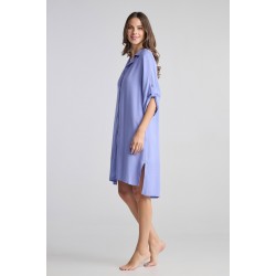 Pen-ky Lingerie 65785C5 Alicia, Γυναικεία Midi Ασύμμετρη Πουκαμίσα, ΣΙΕΛ