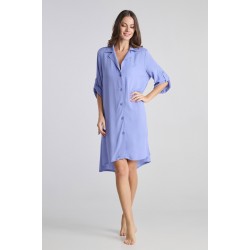 Pen-ky Lingerie 65785C5 Alicia, Γυναικεία Midi Ασύμμετρη Πουκαμίσα, ΣΙΕΛ
