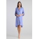 Pen-ky Lingerie 65785C5 Alicia, Γυναικεία Midi Ασύμμετρη Πουκαμίσα, ΣΙΕΛ