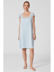 Pen-ky Lingerie 11705C6, Γυναικείο Νυχτικό Βαμβάκι-Μοντάλ Κοντό Μανίκι, ΣΙΕΛ