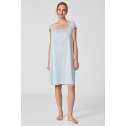 Pen-ky Lingerie 11705C6, Γυναικείο Νυχτικό Βαμβάκι-Μοντάλ Κοντό Μανίκι, ΣΙΕΛ