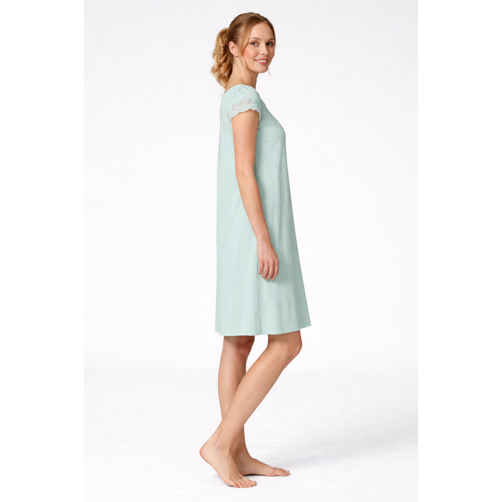 Pen-ky Lingerie 11705C6, Γυναικείο Νυχτικό Βαμβάκι-Μοντάλ Κοντό Μανίκι, ΜΕΝΤΑ