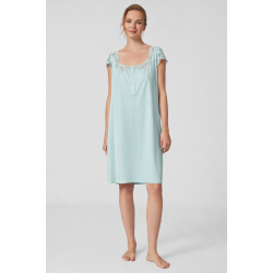 Pen-ky Lingerie 11705C6, Γυναικείο Νυχτικό Βαμβάκι-Μοντάλ Κοντό Μανίκι, ΜΕΝΤΑ