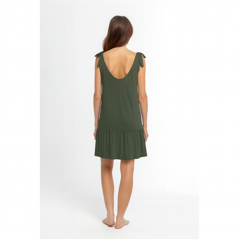 Pen-ky Lingerie 11791C3, Γυναικείο Μίνι Φορεματάκι με βολάν ΧΑΚΙ