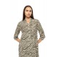 Pink Label B745, Γυναικεία Ασύμμετρη Πουκαμίσα BILBAO GREEN LEO με 3/4 μανίκι