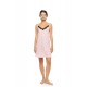 Pink Label S1580, Γυναικείo Βαμβακερό Νυχτικό με Δαντέλα, LITTLE HEART PINK