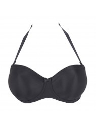 PrimaDonna Satin 0161331 Strapless για μεγάλο στήθος,  χωρίς επένδυση και ραφές ΜΑΥΡΟ