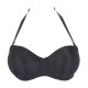 PrimaDonna Satin 0161331 Strapless για μεγάλο στήθος,  χωρίς επένδυση και ραφές ΜΑΥΡΟ