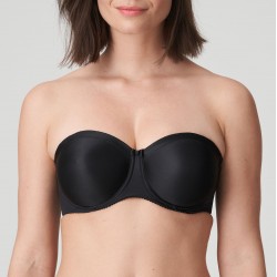 PrimaDonna Satin 0161331 Strapless για μεγάλο στήθος,  χωρίς επένδυση και ραφές ΜΑΥΡΟ