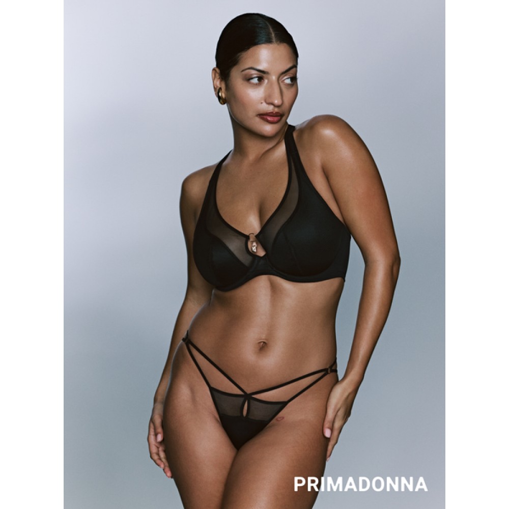 PrimaDonna Sheary 0142644, Γυναικείο Σουτιέν με βαθύ ντεκολτέ Half Padded Plunge Bra, ΜΑΥΡΟ